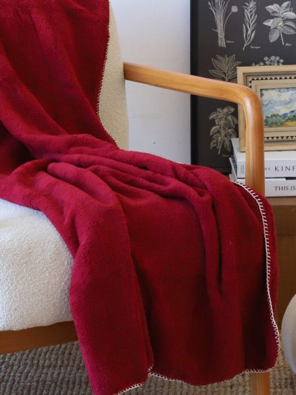 birlik1952 wellsoft tv battaniyesi swaddle blanket whosale bordo