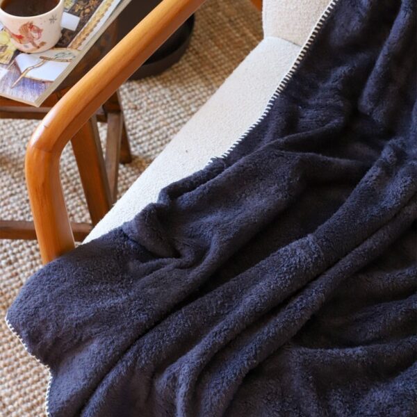 birlik1952 wellsoft tv battaniyesi swaddle blanket whosale siyah black