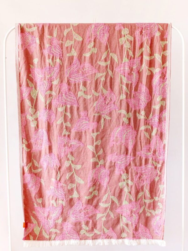 birlik1952 beach towel sahil peştemal pestemal peshtemal bath towel muslin müslin etamin scarf cotton whosale begonvil blossom flowers