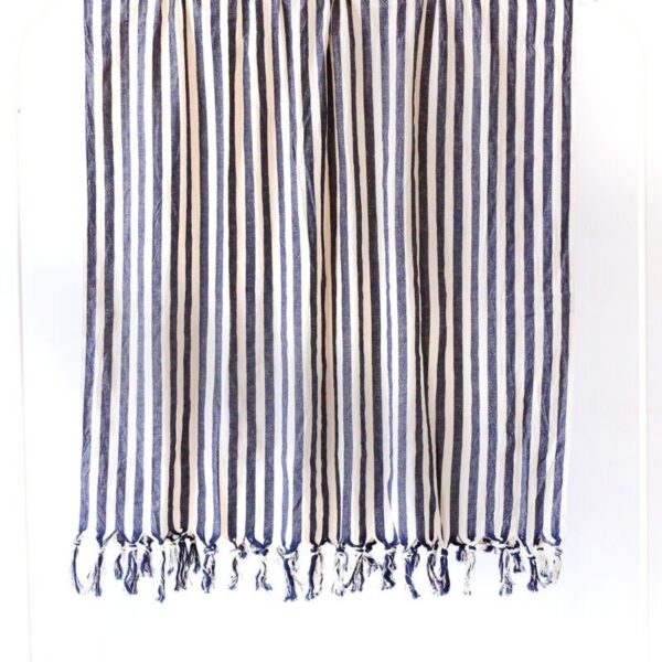 birlik1952 black loom kara tezgah el tezgahı peştemal hand made buldan kızılcabölük beach towel pesthemal çizgili striped dark blue lacivert