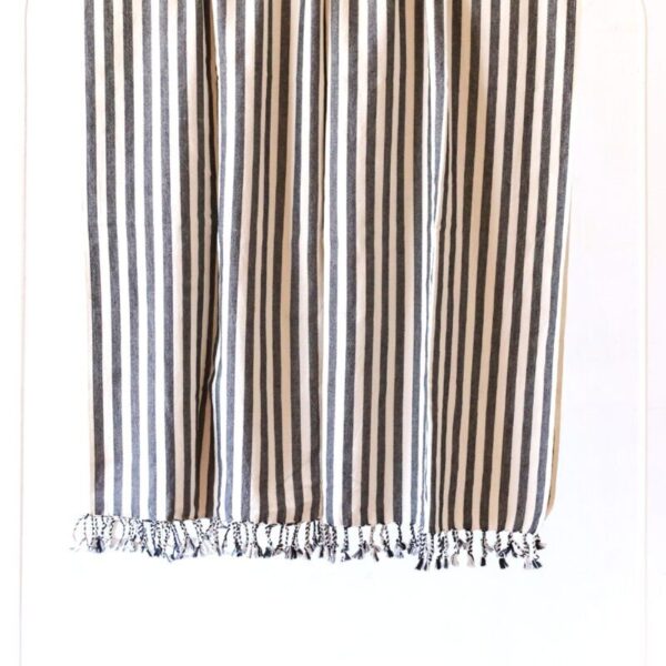 birlik1952 black loom kara tezgah el tezgahı peştemal hand made buldan kızılcabölük beach towel pesthemal çizgili striped black siyah