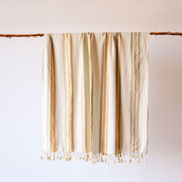 birlik1952 french 9 nine striped çizgili kara tezgah black loom peştemal beach towel buldan geleneksel pesthemal taba kahverengi