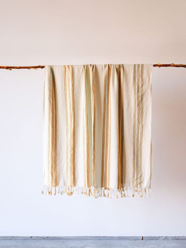 birlik1952 french 9 nine striped çizgili kara tezgah black loom peştemal beach towel buldan geleneksel pesthemal taba kahverengi