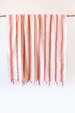 birlik1952 french striped çizgili kara tezgah black loom peştemal beach towel buldan geleneksel pesthemal kırmızı red