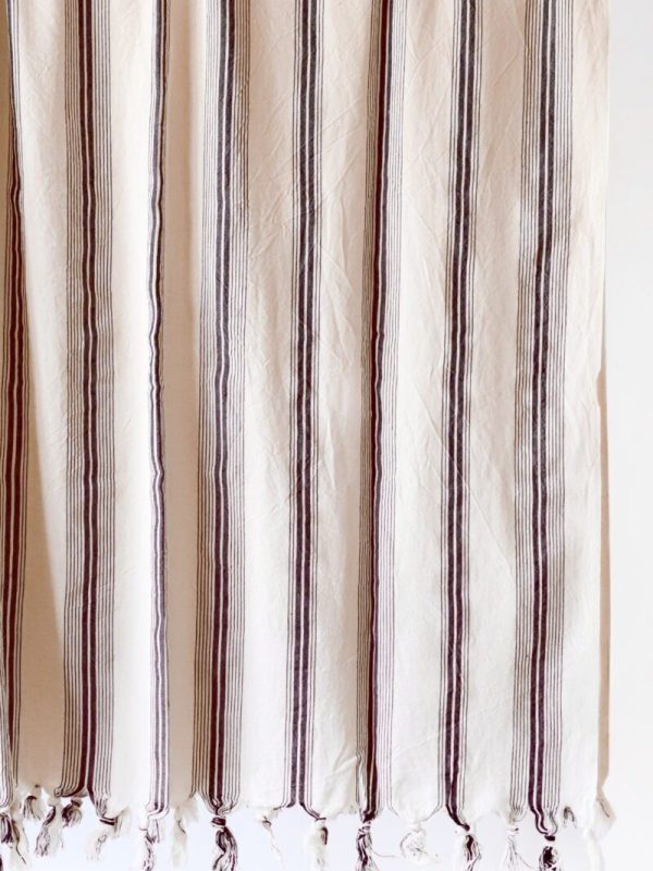 birlik1952 french striped çizgili kara tezgah black loom peştemal beach towel buldan geleneksel pesthemal siyah black