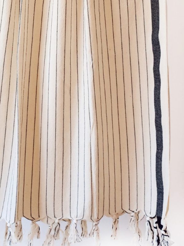 birlik1952 italy striped çizgili kara tezgah black loom peştemal beach towel buldan geleneksel pesthemal siyah black