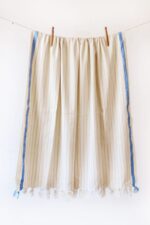 birlik1952 italy striped çizgili kara tezgah black loom peştemal beach towel buldan geleneksel pesthemal mavi blue