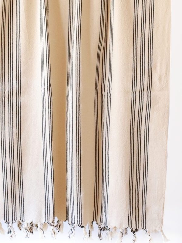 birlik1952 french 9 nine striped çizgili kara tezgah black loom peştemal beach towel buldan geleneksel pesthemal siyah black