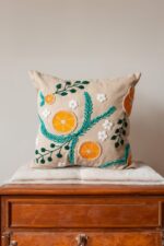 birlik1952 punch panç kırlent yastık kılıfı pillow case personalized embroiedryart nakış el işi hand made chirstmas orange