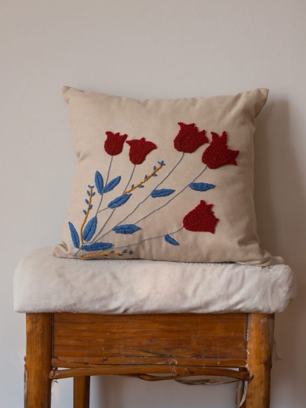 birlik1952 punch panç kırlent yastık kılıfı pillow case personalized embroiedryart nakış el işi hand made tulip lale
