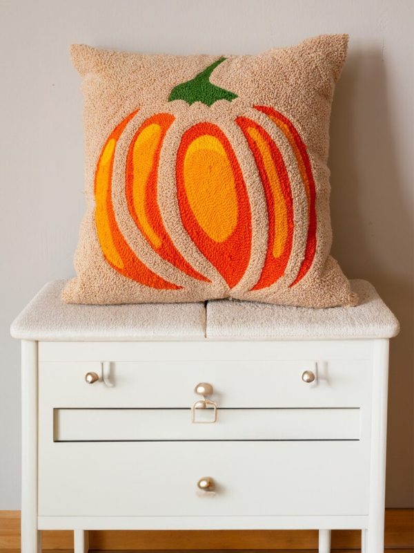birlik1952 punch panç kırlent yastık kılıfı pillow case personalized embroiedryart nakış el işi hand made balkabağı pumpkin