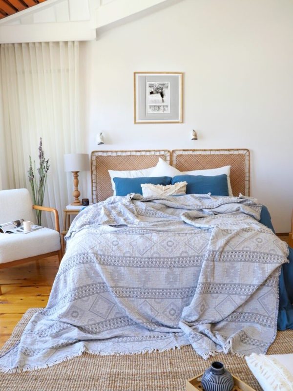 birlik1952 bedspread jaquard jakarlı bed swaddle battaniye etnik desen ethnic pamuk cotton pike pique whosale turkey yatak örtüsü antrasit gri