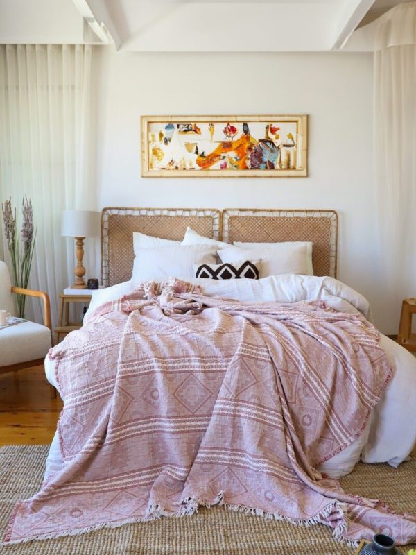 birlik1952 bedspread jaquard jakarlı bed swaddle battaniye etnik desen ethnic pamuk cotton pike pique whosale turkey yatak örtüsü terracota kiremit red