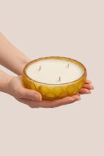 birli1952 cherx mum soy wax soya mumu fitilli cam kase dekoratif candle kokulu smell toptan whosale pineapple