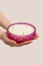 birli1952 cherx mum soy wax soya mumu fitilli cam kase dekoratif candle kokulu smell toptan whosale pink mango