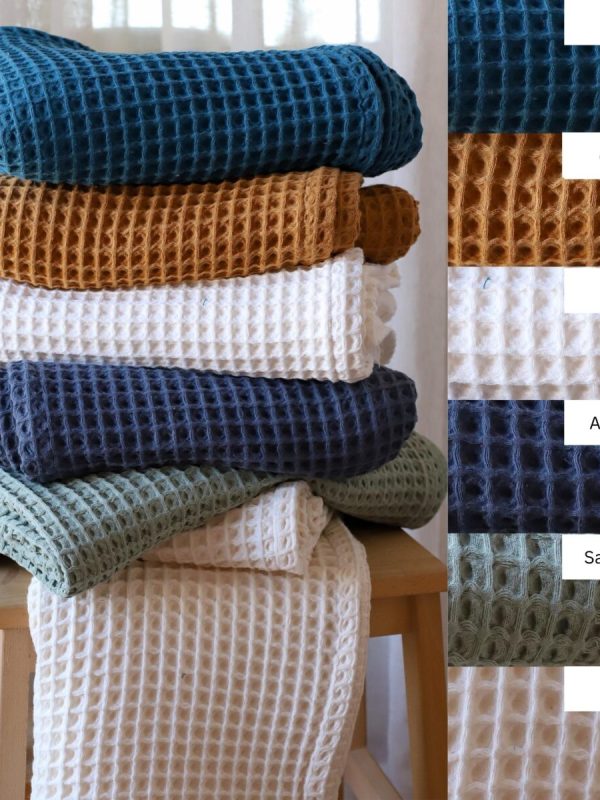 birlik1952 cotton greek waffle bath hand towel petek banyo havlusu set bathroom hand body towels whosale all in one