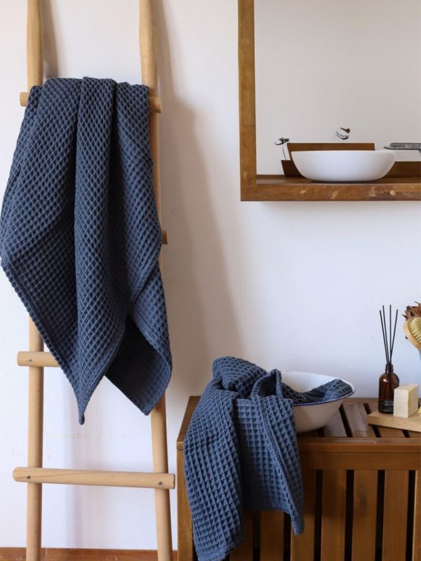 birlik1952 cotton greek waffle bath hand towel petek banyo havlusu set bathroom hand body towels whosale antrasit