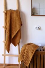 birlik1952 cotton greek waffle bath hand towel petek banyo havlusu set bathroom hand body towels whosale caramel karamel toprak kahve brown