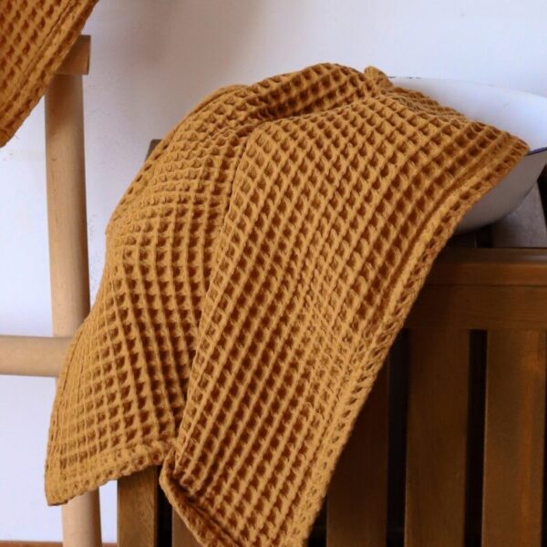 birlik1952 cotton greek waffle bath hand towel petek banyo havlusu set bathroom hand body towels whosale caramel karamel toprak kahve brown