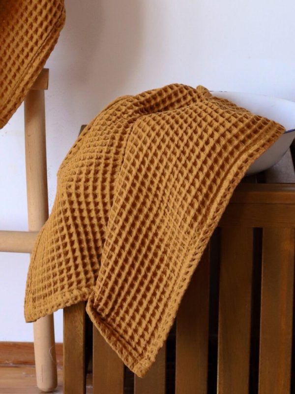 birlik1952 cotton greek waffle bath hand towel petek banyo havlusu set bathroom hand body towels whosale caramel karamel toprak kahve brown
