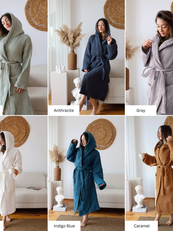 birlik1952 waffle robe fabric whosale turkish cotton grey gri