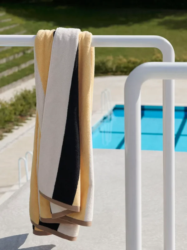 birlik1952 el yüz havlusu banyo paspası striped çizgili gramajlı lüks luxury bath sheet hand towel cotton whosale turkey sarı siyah yellow