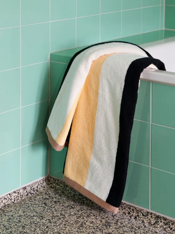 birlik1952 el yüz havlusu banyo paspası striped çizgili gramajlı lüks luxury bath sheet hand towel cotton whosale turkey sarı siyah yellow