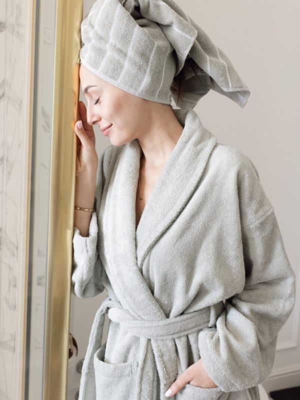 birlik1952 home1961 bukle banyo bornoz bathrobe robe bath turkish cotton hand towel set gift box hediye kutulu bornoz seti pamuklu el havlusu adaçayı yeşil green