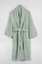 birlik1952 home1961 bukle banyo bornoz bathrobe robe bath turkish cotton hand towel set gift box hediye kutulu bornoz seti pamuklu el havlusu adaçayı yeşil sage green