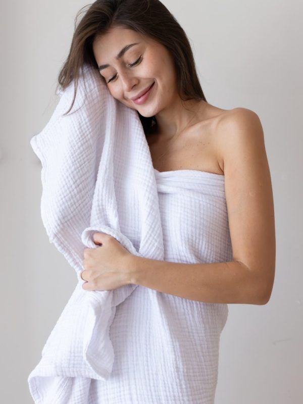 birlik1952 vivamaison müslin towel 4 kat müslin layer gauze havlu banyo el whosale toptan set beyaz white