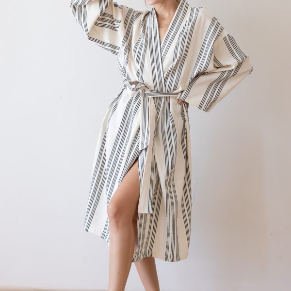 birlik1952 peştemal bornoz pamuklu kimono robe bathrobe whosale turkey textile pesthemal 9 nineçizgili striped black siyah