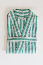 birlik1952 peştemal bornoz pamuklu kimono robe bathrobe whosale turkey textile pesthemal çizgili striped green yeşil benetton