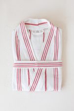 birlik1952 peştemal bornoz pamuklu kimono robe bathrobe whosale turkey textile pesthemal sultan çizgili striped kırmızı red