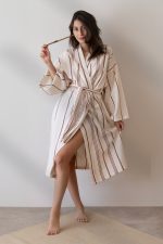 birlik1952 peştemal bornoz pamuklu kimono robe bathrobe whosale turkey textile pesthemal sultan çizgili striped bordo şarap wine