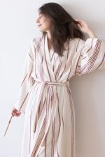birlik1952 peştemal bornoz pamuklu kimono robe bathrobe whosale turkey textile pesthemal sultan çizgili striped bordo şarap wine
