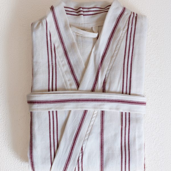 birlik1952 peştemal bornoz pamuklu kimono robe bathrobe whosale turkey textile pesthemal sultan çizgili striped bordo şarap wine