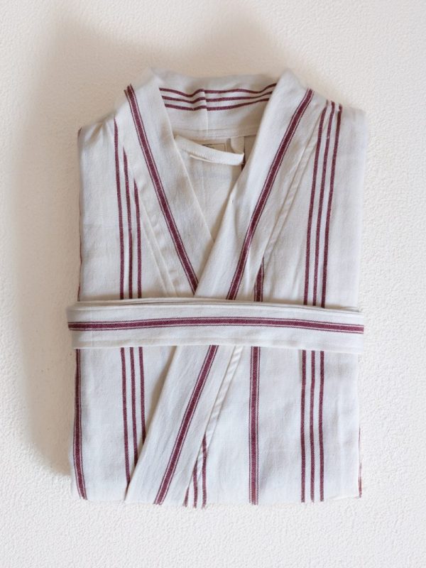 birlik1952 peştemal bornoz pamuklu kimono robe bathrobe whosale turkey textile pesthemal sultan çizgili striped bordo şarap wine
