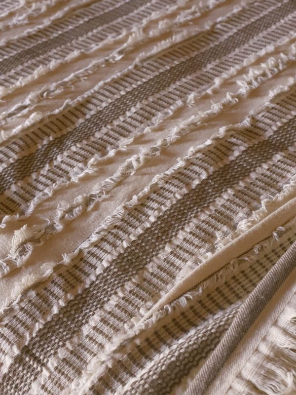 birlik1952 yatak örtüsü koltuk örtü sofa cover pamuk cotton bedspread etnik boho el kesimli hand made bej beige kahve brown