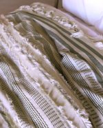 birlik1952 yatak örtüsü koltuk örtü sofa cover pamuk cotton bedspread etnik boho el kesimli hand made green sage yeşil