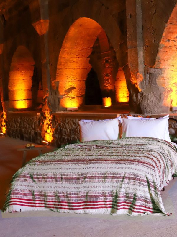 birlik1952 yatak örtüsü koltuk örtü sofa cover pamuk cotton bedspread etnik boho el kesimli hand made red kırmızı