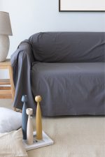 birlik1952 vivamaison stonewashed kumaş taş yıkama efekti eskitme boho bohem pamuk kumaş koltuk örtüsü favric sofa cover linen cotton anrasit grey gri