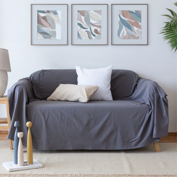 birlik1952 vivamaison stonewashed kumaş taş yıkama efekti eskitme boho bohem pamuk kumaş koltuk örtüsü favric sofa cover linen cotton anrasit grey gri