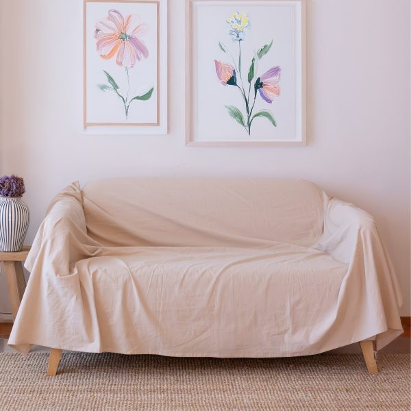 birlik1952 vivamaison stonewashed kumaş taş yıkama efekti eskitme boho bohem pamuk kumaş koltuk örtüsü favric sofa cover linen cotton bej beige