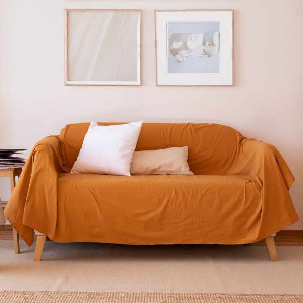 birlik1952 vivamaison stonewashed kumaş taş yıkama efekti eskitme boho bohem pamuk kumaş koltuk örtüsü favric sofa cover linen cotton coffee karamel caramel