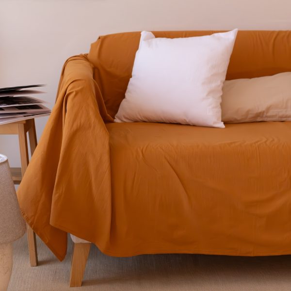 birlik1952 vivamaison stonewashed kumaş taş yıkama efekti eskitme boho bohem pamuk kumaş koltuk örtüsü favric sofa cover linen cotton coffee karamel caramel