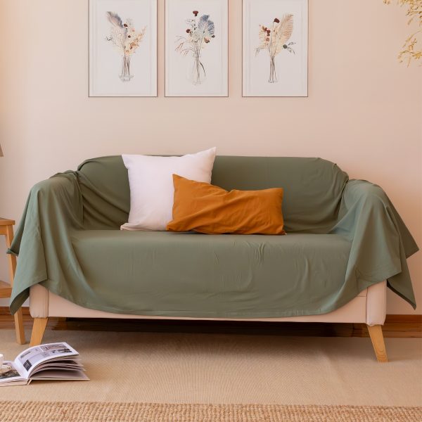 birlik1952 vivamaison stonewashed kumaş taş yıkama efekti eskitme boho bohem pamuk kumaş koltuk örtüsü favric sofa cover linen cotton coffee ceviz yeşili green