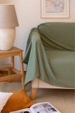 birlik1952 vivamaison stonewashed kumaş taş yıkama efekti eskitme boho bohem pamuk kumaş koltuk örtüsü favric sofa cover linen cotton coffee ceviz yeşili green