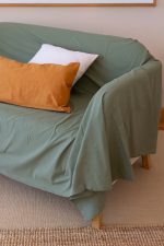 birlik1952 vivamaison stonewashed kumaş taş yıkama efekti eskitme boho bohem pamuk kumaş koltuk örtüsü favric sofa cover linen cotton coffee ceviz yeşili green