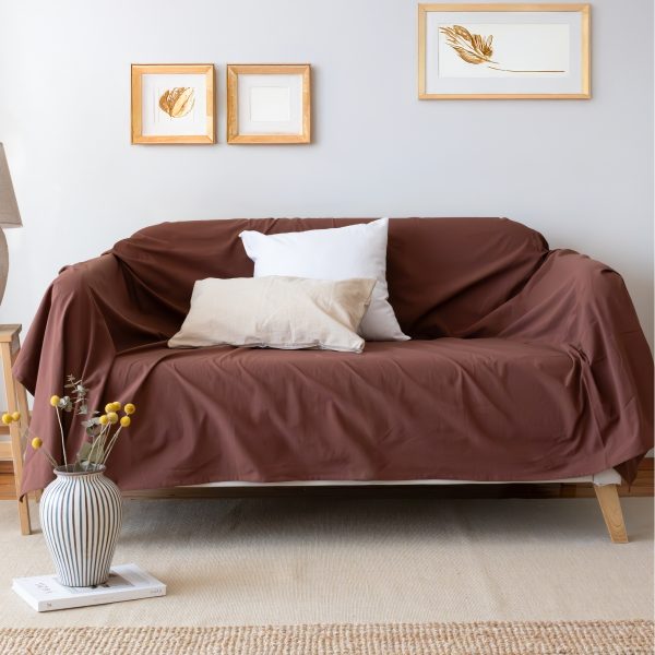 birlik1952 vivamaison stonewashed kumaş taş yıkama efekti eskitme boho bohem pamuk kumaş koltuk örtüsü favric sofa cover linen cotton coffee acı kahve brown