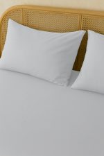 birlik1952 vivamaison pamuk keten linen cotton fabric stonwashed taş yıkama efektli çarşaf fitted sheet lastikli çift tek kişilik double size whosale alez nevresim beyaz white